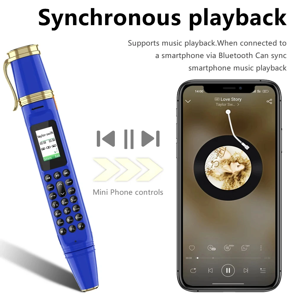 Low Price Sale SERVO BM111 3-in-1 Mobile Phone Pen Phone Portable Fan Magic Voice Bluetooth Dial Small Feature Cellphone FMRadio