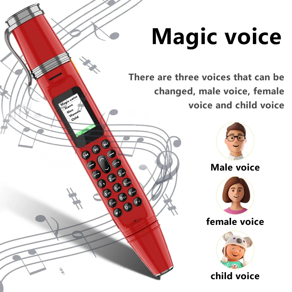Low Price Sale SERVO BM111 3-in-1 Mobile Phone Pen Phone Portable Fan Magic Voice Bluetooth Dial Small Feature Cellphone FMRadio