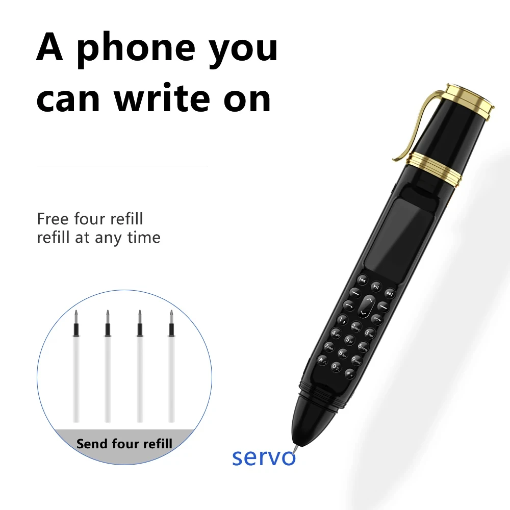 Low Price Sale SERVO BM111 3-in-1 Mobile Phone Pen Phone Portable Fan Magic Voice Bluetooth Dial Small Feature Cellphone FMRadio