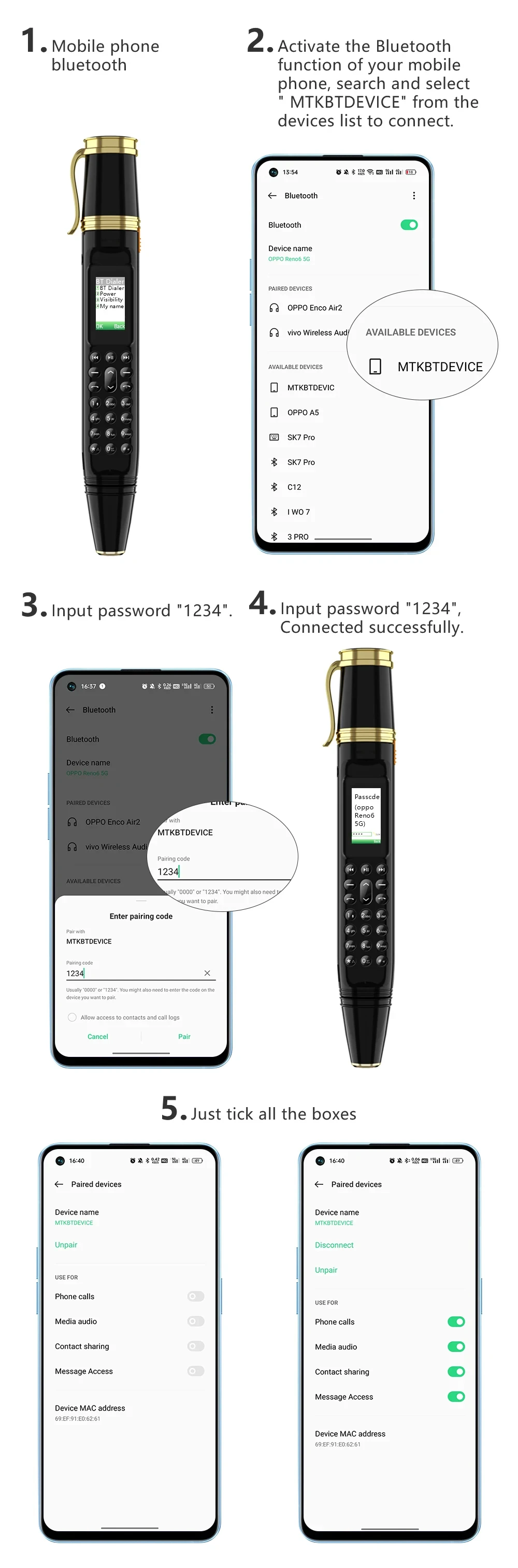 Low Price Sale SERVO BM111 3-in-1 Mobile Phone Pen Phone Portable Fan Magic Voice Bluetooth Dial Small Feature Cellphone FMRadio