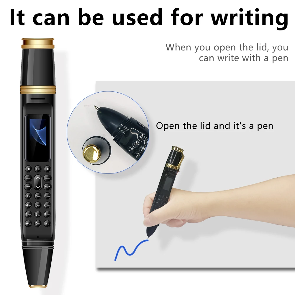 Low Price Sale SERVO BM111 3-in-1 Mobile Phone Pen Phone Portable Fan Magic Voice Bluetooth Dial Small Feature Cellphone FMRadio