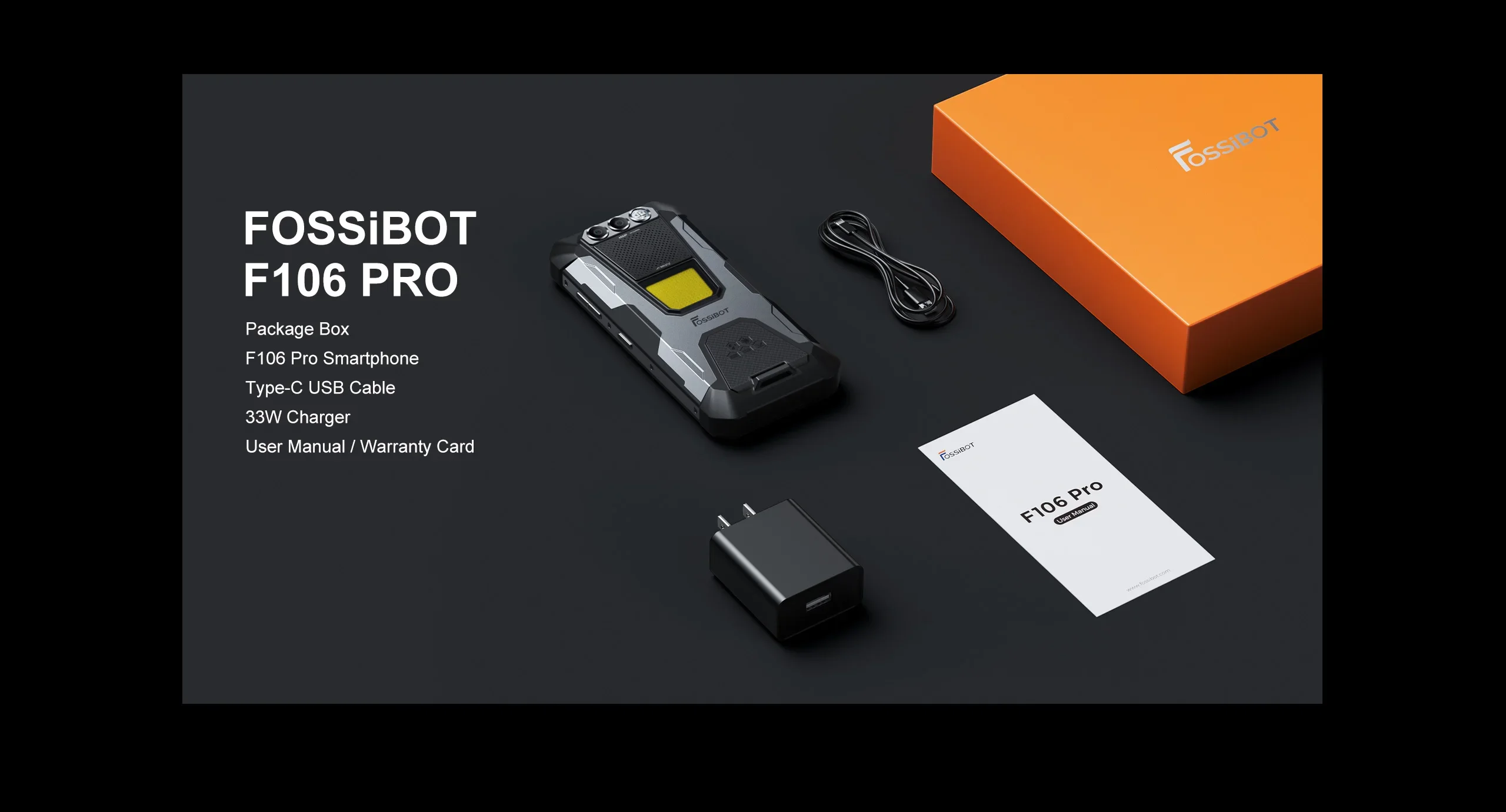 FOSSiBOT [F106 Pro] Rugged Smartphone 15GB(8+7) RAM 256GB ROM 12000mAh 6.58”FHD Android 14 Loud Speaker Cellphone Camping Light