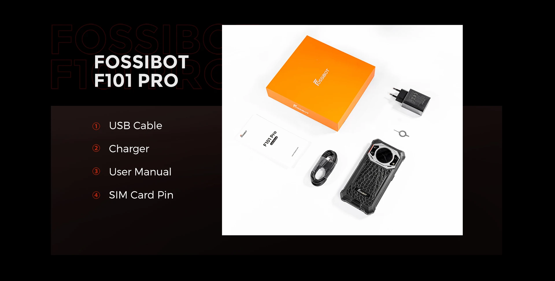 Fossibot F101 Pro Rugged Smartphone 15GB+128GB Android 13 IP68 Waterproof Mobile Phone 10600mAh NFC Cell Phone Global Version