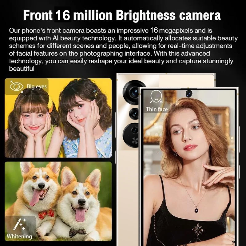 IVMI Global Vision XS26 Ultra Smartphone 4G Network Android 64GB ROM Dual SIM Google Play Store 6.9'' 4500mAh Mobile Phones