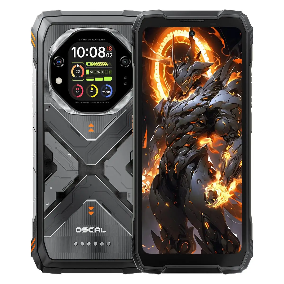 Blackview Oscal TANK 1 Rugged Phone 12GB+256GB 6.78'' Android 15 OS 4.2 Mediatek Dimensity 7050 20000mAh 64MP 5G NFC Smartphone