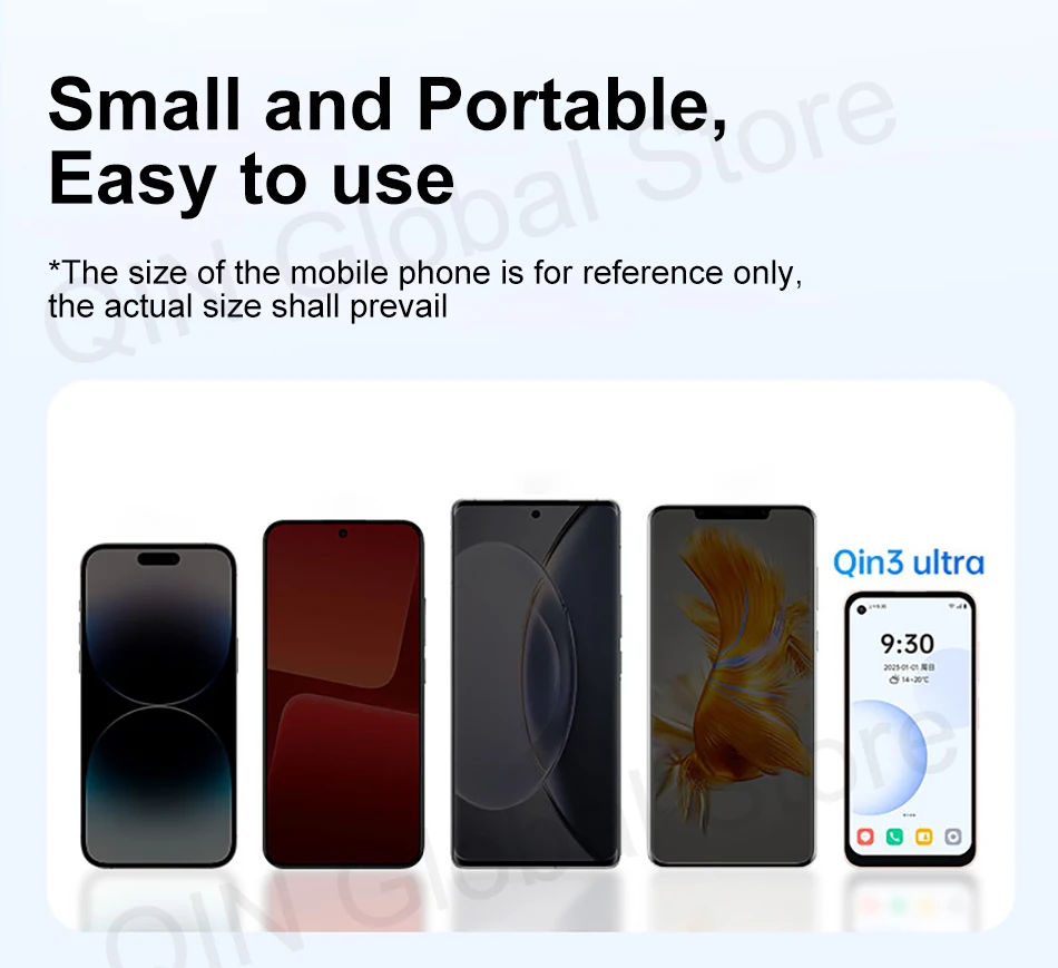 Qin 3 ultra T606 5.05 Inch 6GB 128GB Wifi Bluetooth 5.2 Touch screen 720*1520 Global Version Android Phone