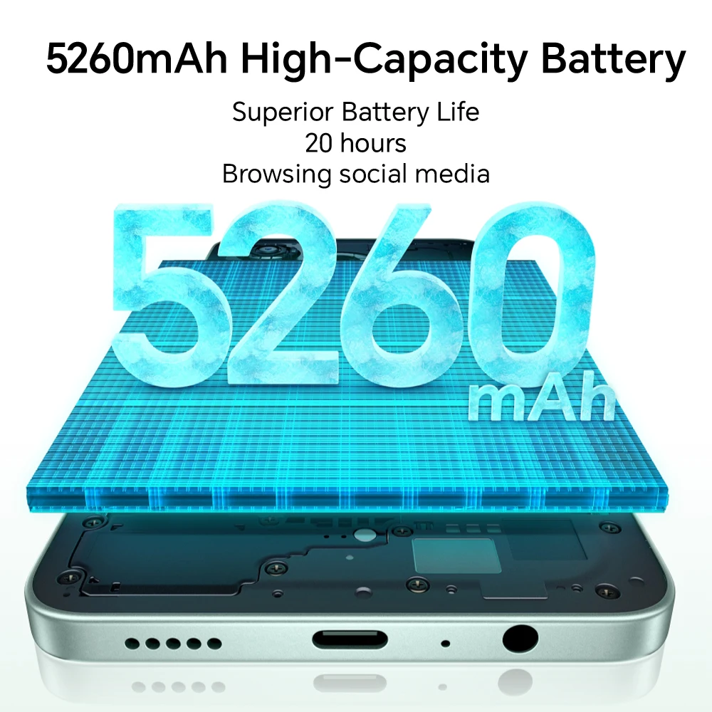 HONOR X5c Plus 4G,EU Version,4G Smartphone, 5260 mAh Battery,50MP Main Camera, MTK Octa-core CPU,6.74" LCD Screen