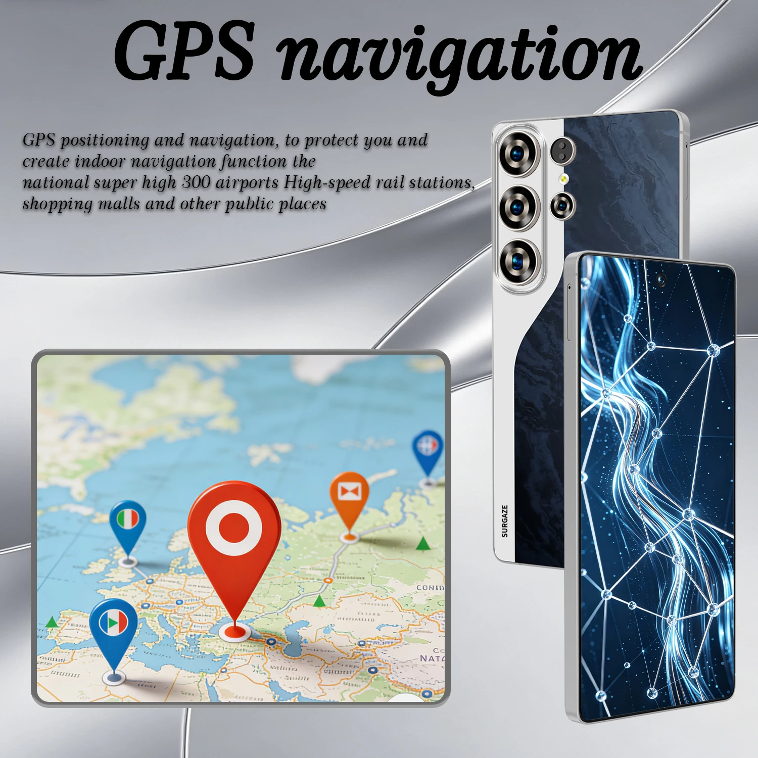 SURGAZE New S26 Ultra Smartphone 5G Android 4800mAh 12GB+512GB 6.6Inch 24+48MP Dual SIM 2026 Global Version Network Mobile Phone