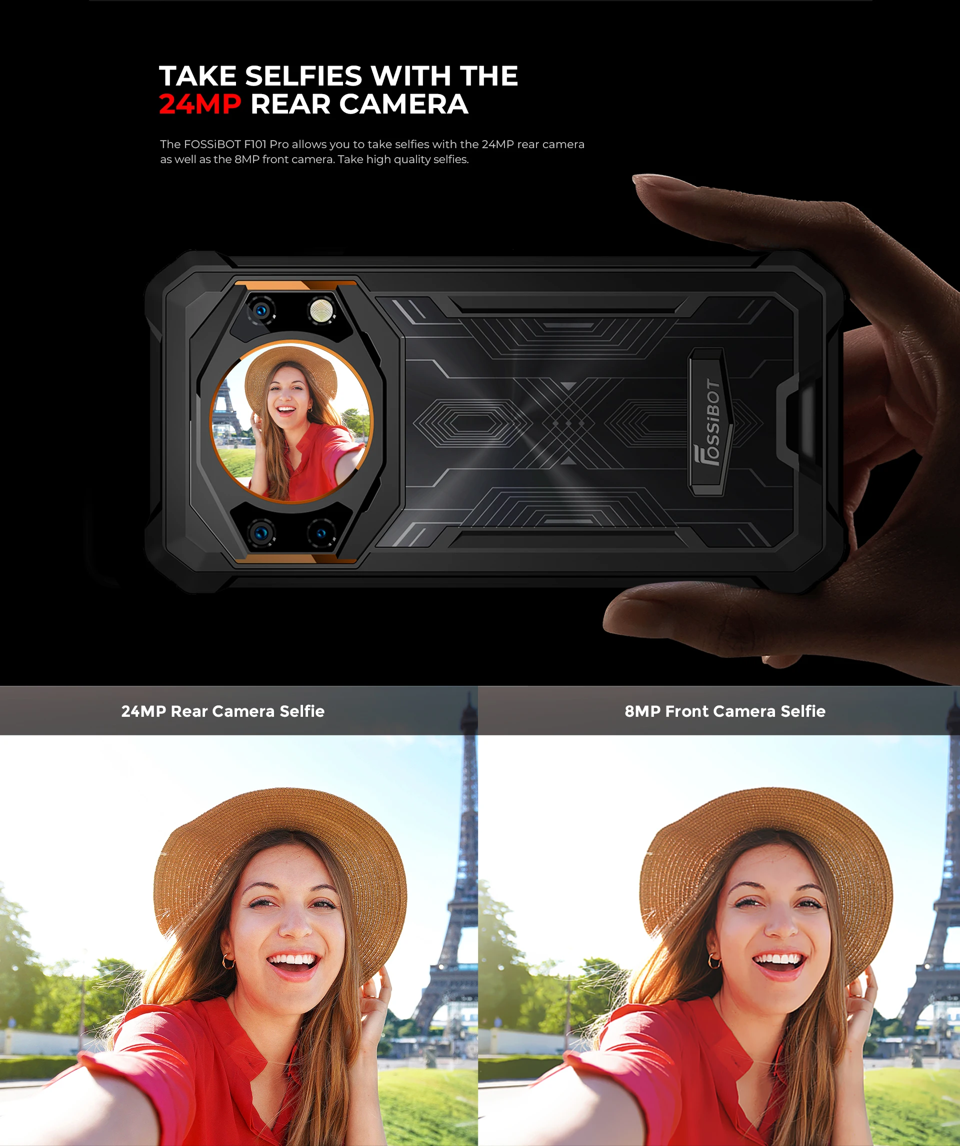 FOSSiBOT F101 Pro 8GB+128GB Rugged Octa Core 5.45Inch HD 4G 10600mAh 18W Fast Charge 24MP Camera NFC Global Version