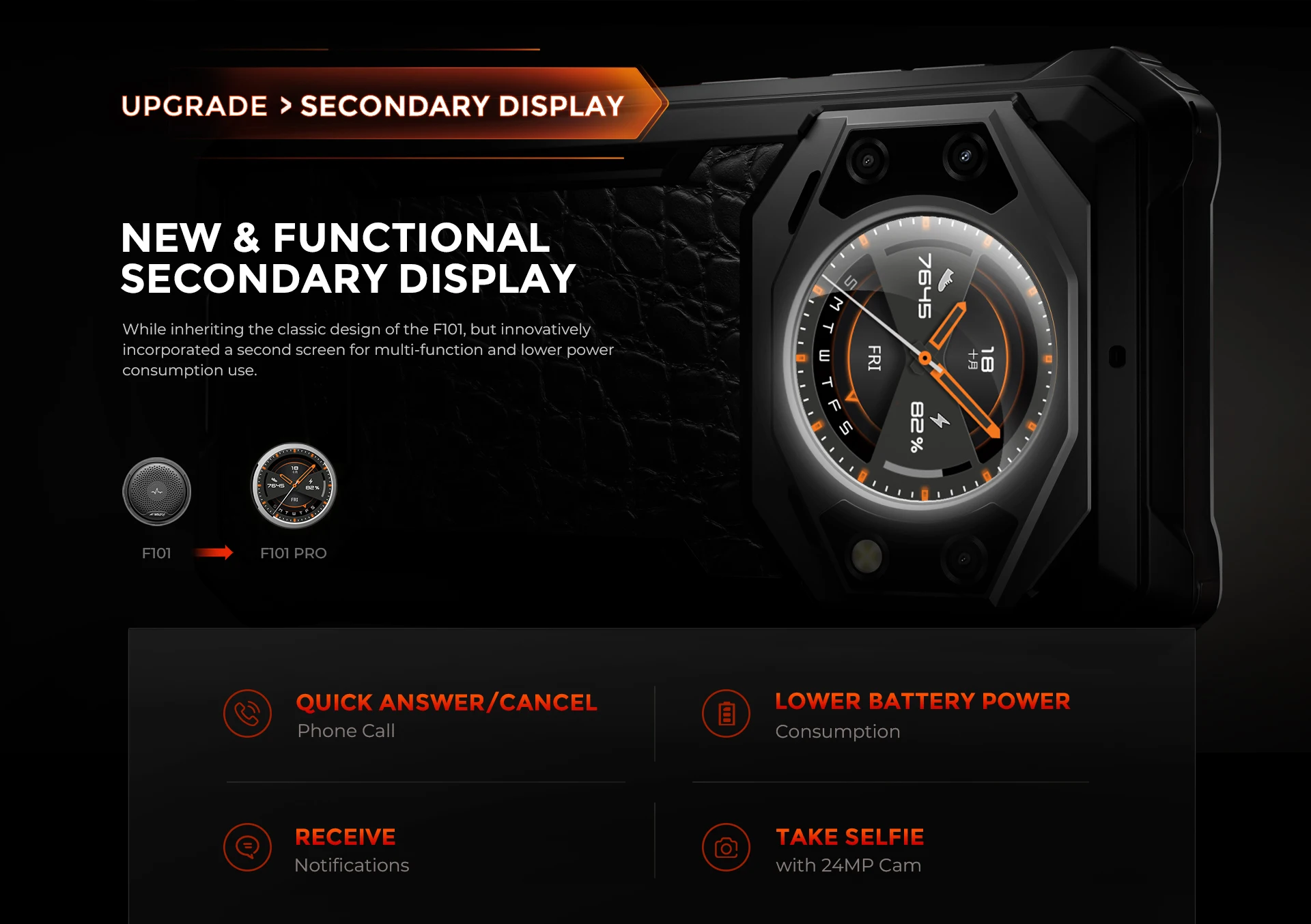 FOSSiBOT F101 Pro 8GB+128GB Rugged Octa Core 5.45Inch HD 4G 10600mAh 18W Fast Charge 24MP Camera NFC Global Version