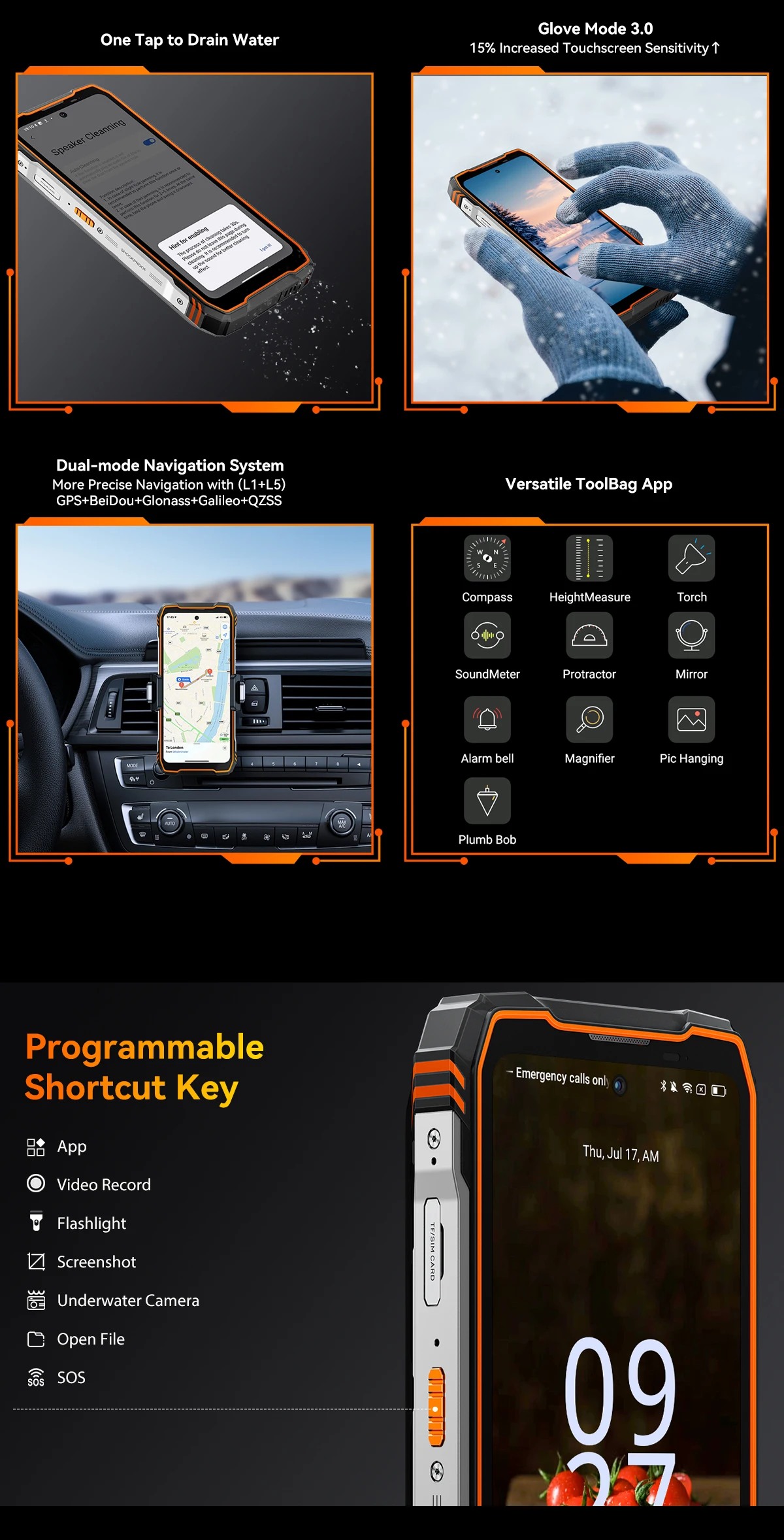 【World premiere】Blackview Oscal TANK 1 Rugged SmartPhone 5G MediaTek Dimensity 7050 20000mAh 6.78" 2.4K 120Hz Display NFC 64MP