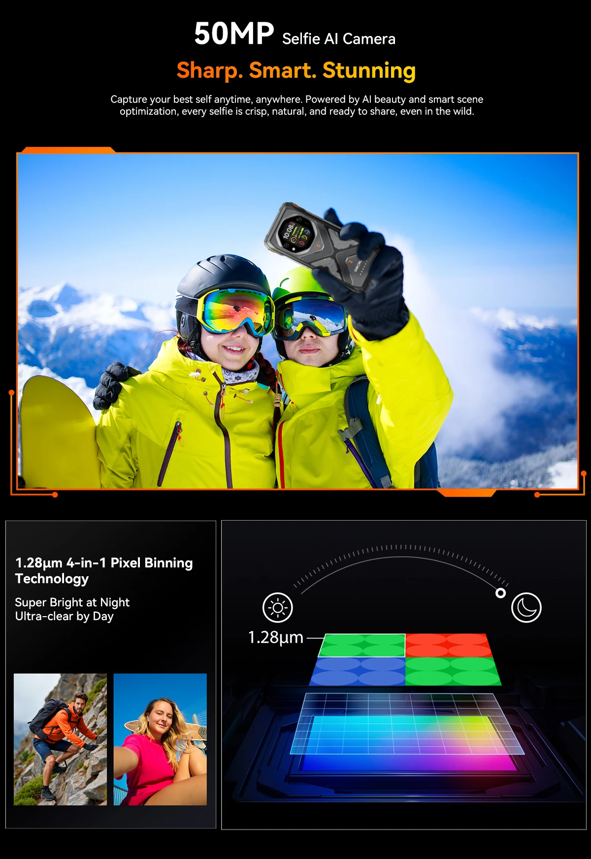 【World premiere】Blackview Oscal TANK 1 Rugged SmartPhone 5G MediaTek Dimensity 7050 20000mAh 6.78" 2.4K 120Hz Display NFC 64MP
