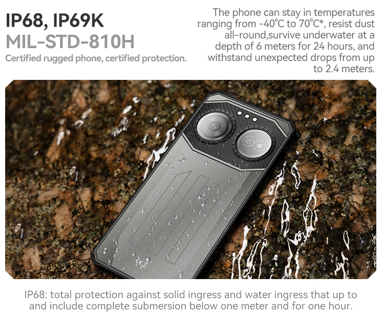 IIIF150 Air3S Rugged Smartphone 90Hz 16GB(4+12) 128GB 6.6'' Fullview Display 2.4M Drop 6m Waterproof Android 14 Ultra-Thin