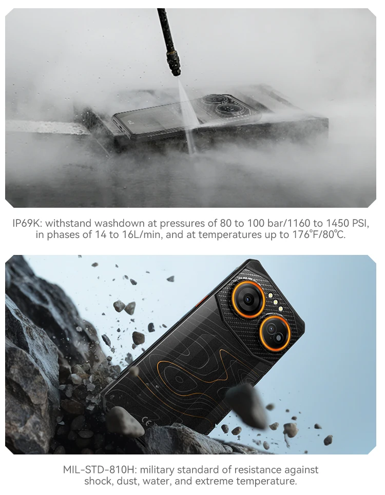 IIIF150 Air3S Rugged Smartphone 90Hz 16GB(4+12) 128GB 6.6'' Fullview Display 2.4M Drop 6m Waterproof Android 14 Ultra-Thin