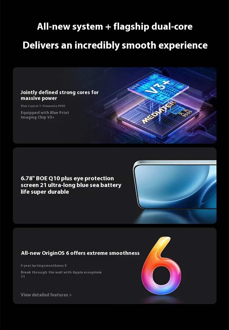 New Original vivo X300 Pro Smartphones MediaTek Dimensity 9500 6.78 inch 120Hz 50MP OIS 90W Super Charge 6510mAh Battery NFC OTA