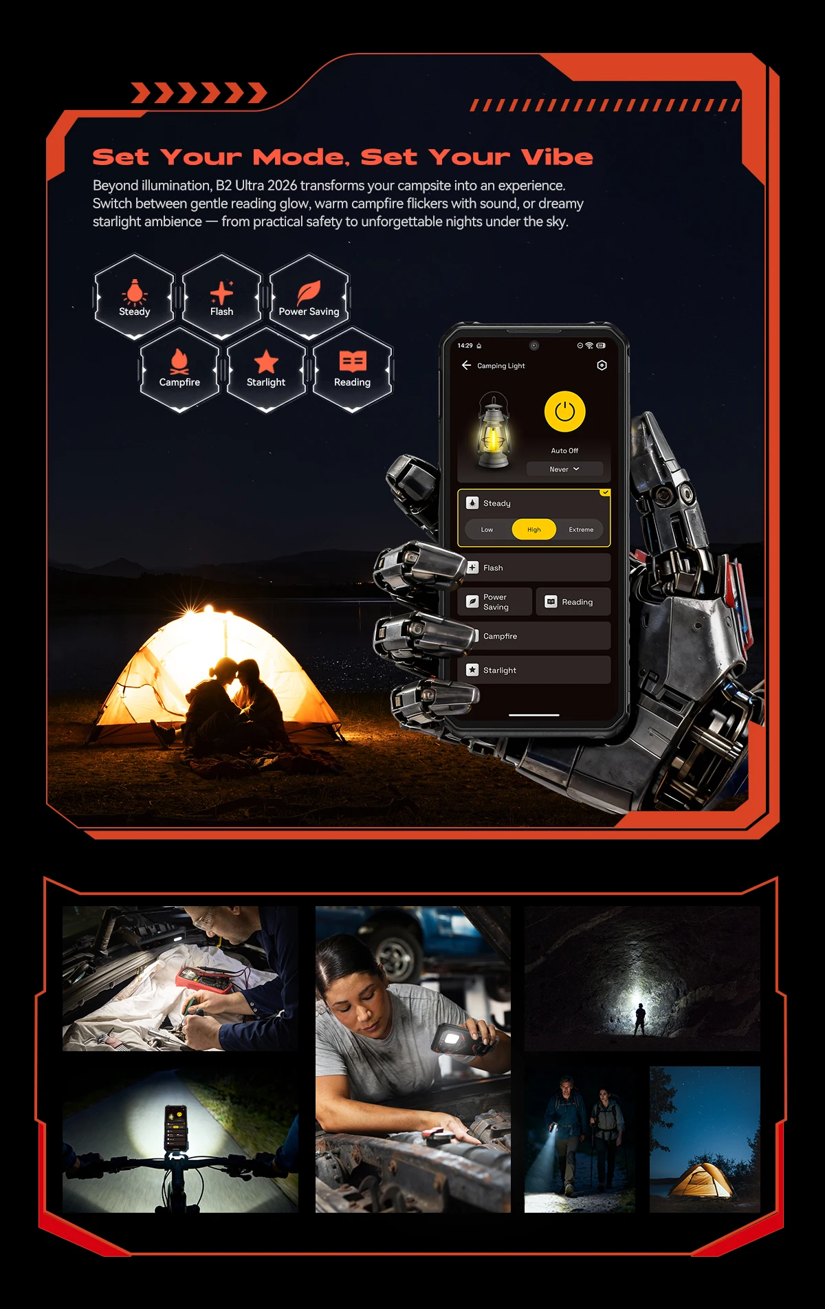 World Premiere IIIF150 B2 Ultra 2026 Rugged Phone MTK G100 Chip 256GB ROM 200MP Main Camera 15000mAh Battery Smartphone