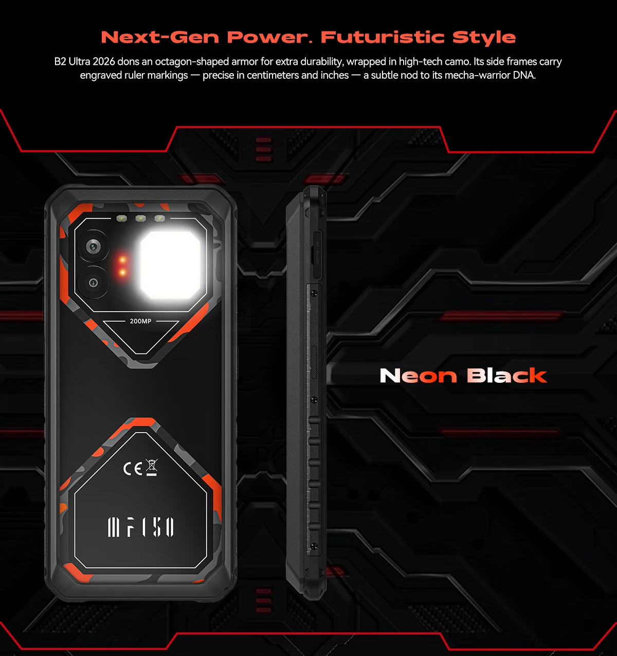 World Premiere IIIF150 B2 Ultra 2026 Rugged Phone MTK G100 Chip 256GB ROM 200MP Main Camera 15000mAh Battery Smartphone