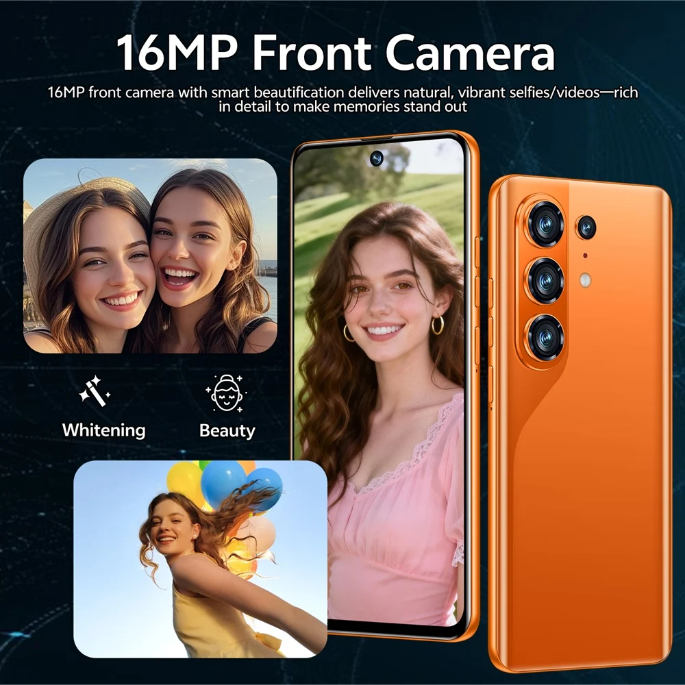 K-Touch NEW Mobile Phones S26 Ultra Smartphone Android 15 Cell Phone 7.3 Inch Screen 8000mAh Face Unlock 5G Dual SIM 16+48MP Camera Global Version Cellphones