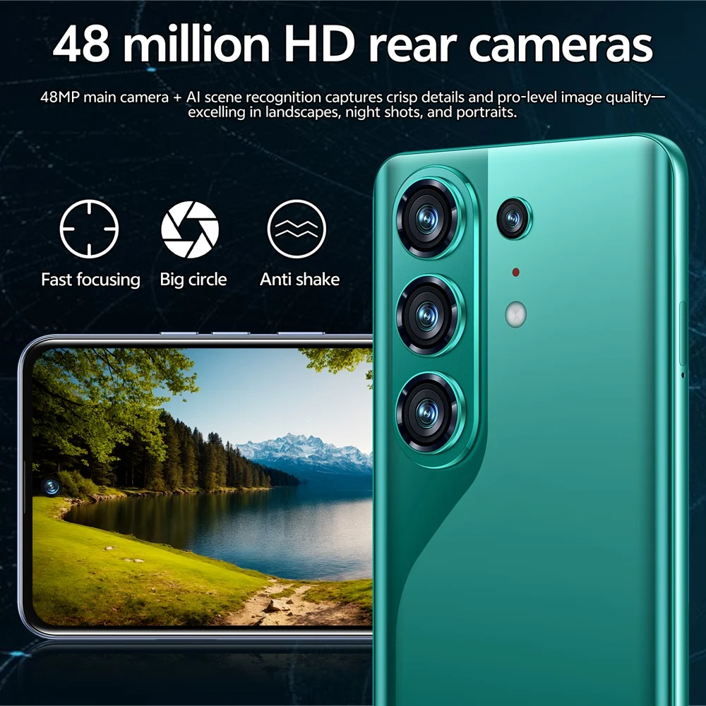 K-Touch NEW Mobile Phones S26 Ultra Smartphone Android 15 Cell Phone 7.3 Inch Screen 8000mAh Face Unlock 5G Dual SIM 16+48MP Camera Global Version Cellphones