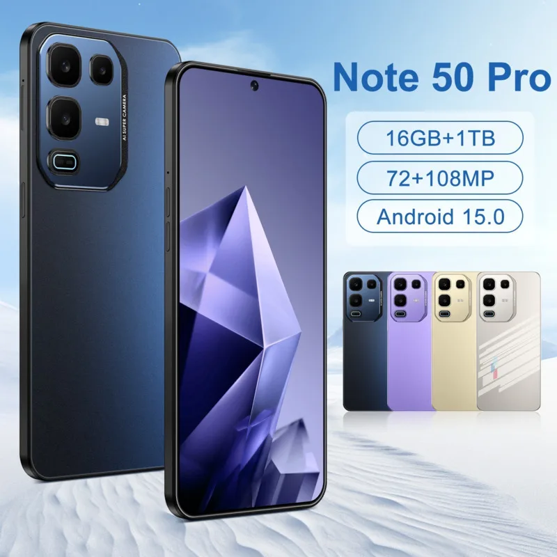 New Original Smartphone For Note 50 Pro 7.3HD 5G Dual Sim Card 22G+2TB Cell Phone Snapdragon 8 gen4 Android Mobile Phones Unlock