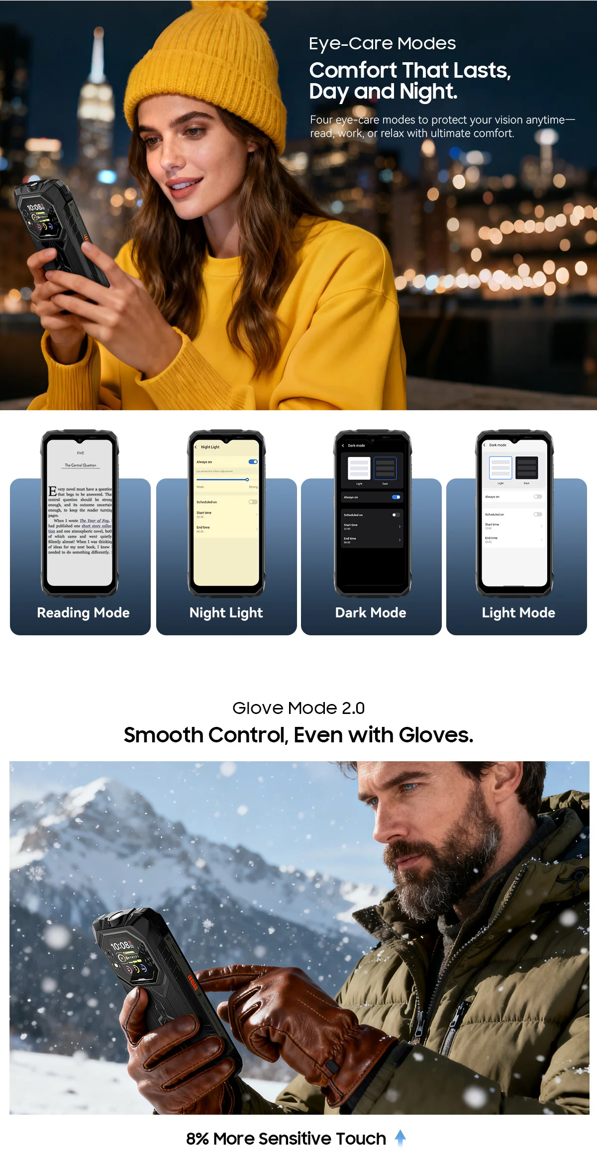 Blackview ROCK 1 [Charger not included for EU] Rugged Smartphone Android 16 24GB(8+16GB) RAM 256GB ROM 6.56'' 90Hz 15000mAh 33W