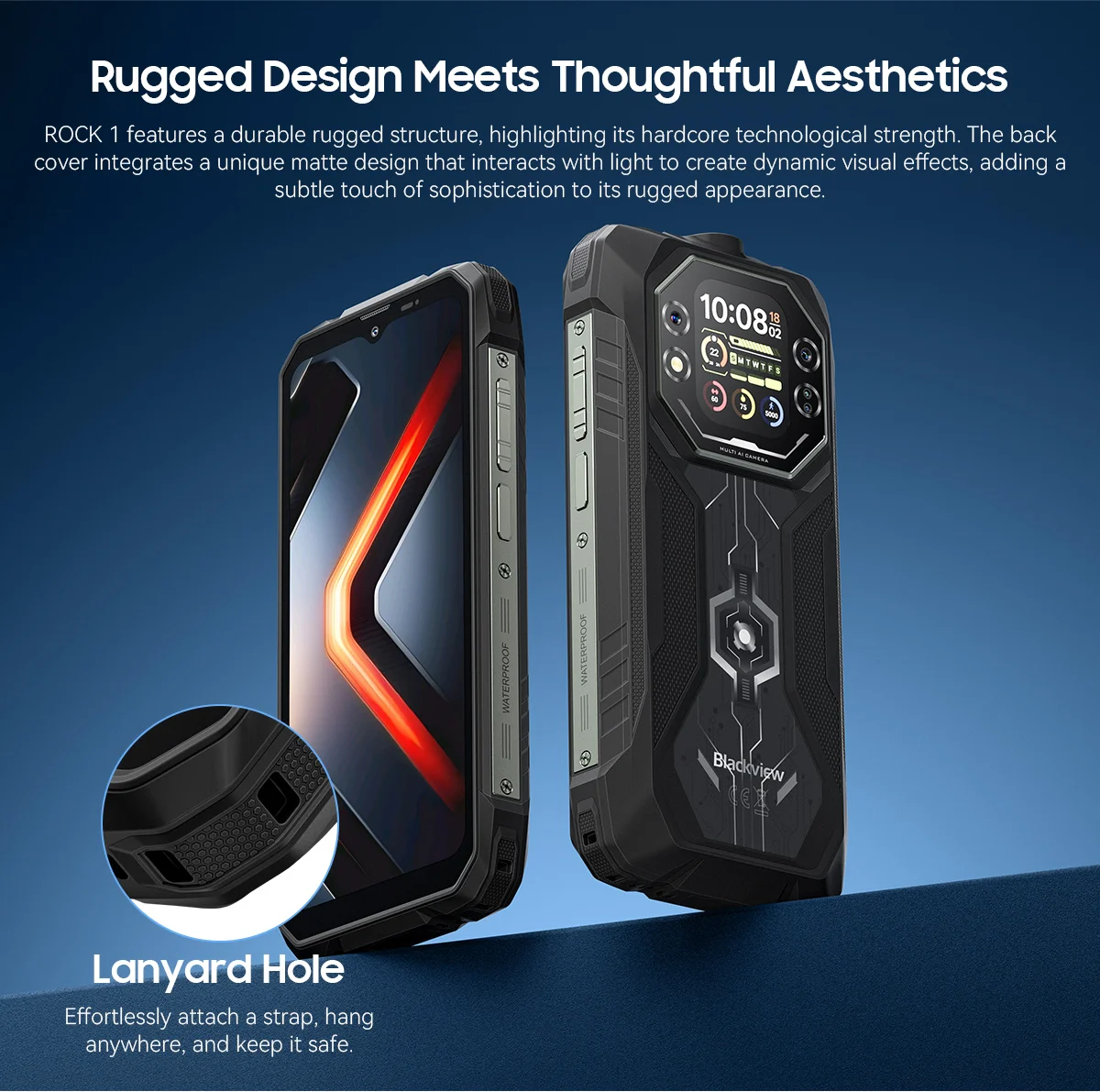 Blackview ROCK 1 [Charger not included for EU] Rugged Smartphone Android 16 24GB(8+16GB) RAM 256GB ROM 6.56'' 90Hz 15000mAh 33W