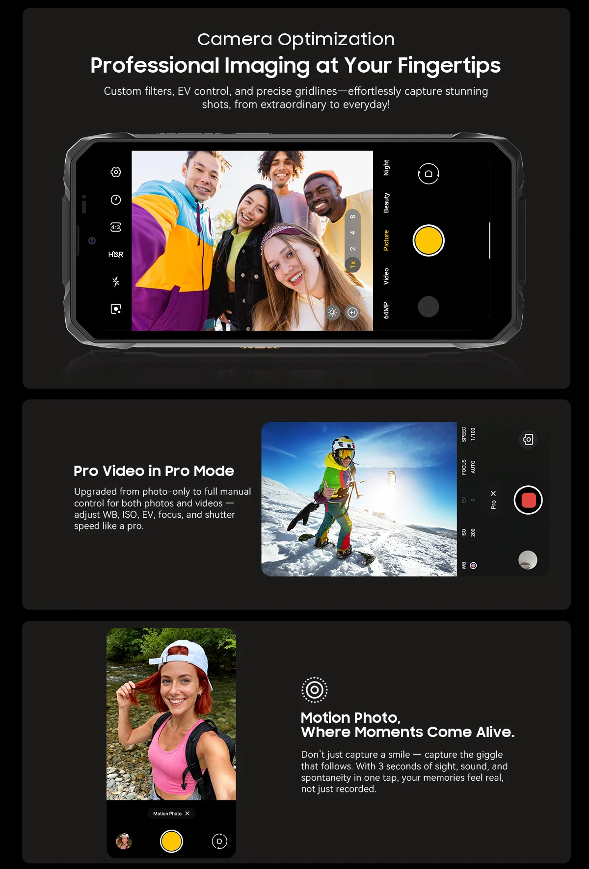 Blackview ROCK 1 [Charger not included for EU] Rugged Smartphone Android 16 24GB(8+16GB) RAM 256GB ROM 6.56'' 90Hz 15000mAh 33W