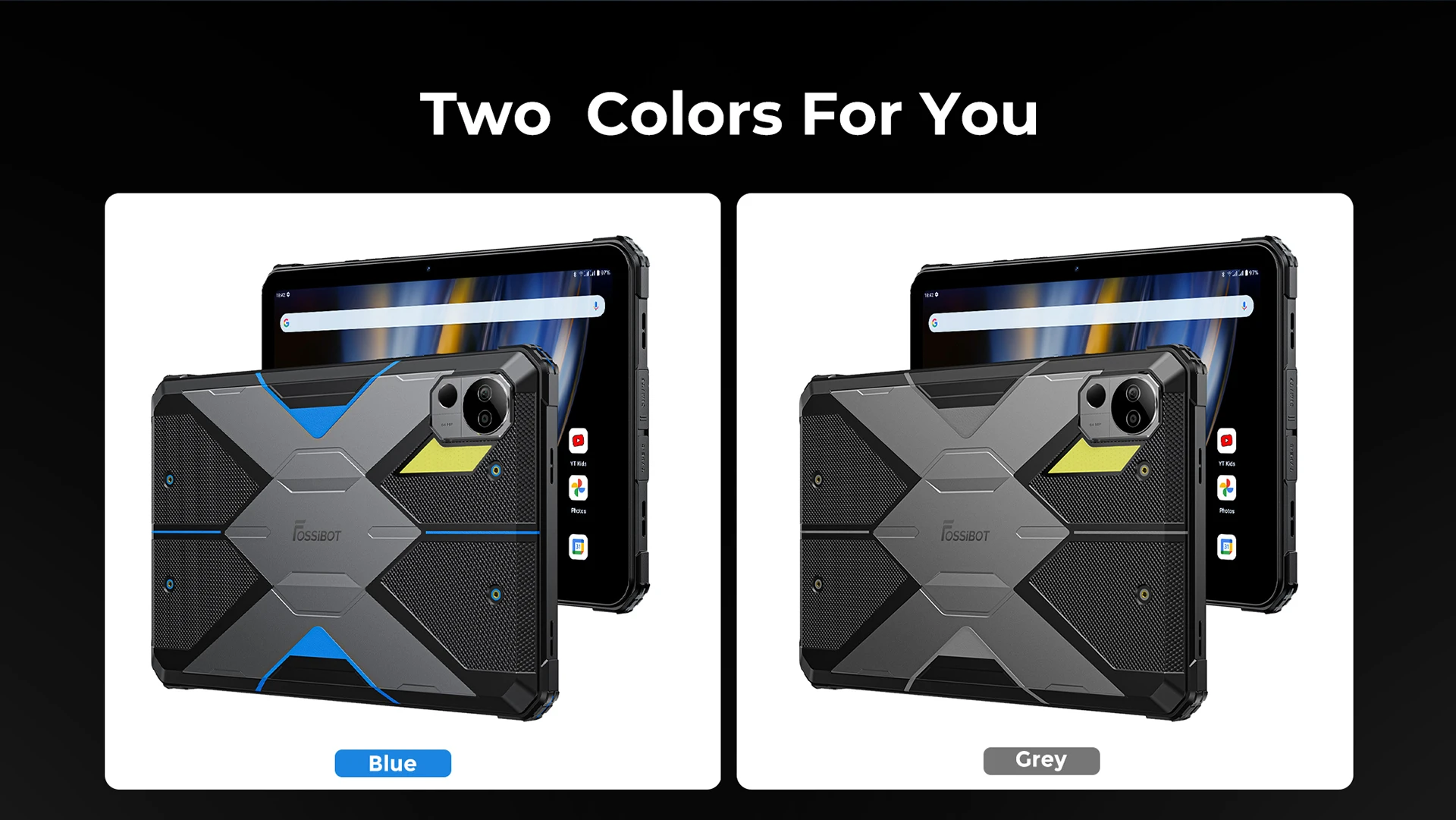 FOSSiBOT DT2 Rugged Tablet 20GB+256GB Helio G99 10.4 inch 2K Display 64MP PC Tablets 22000mAh 66W IP68 4G LTE Android 13 Pad