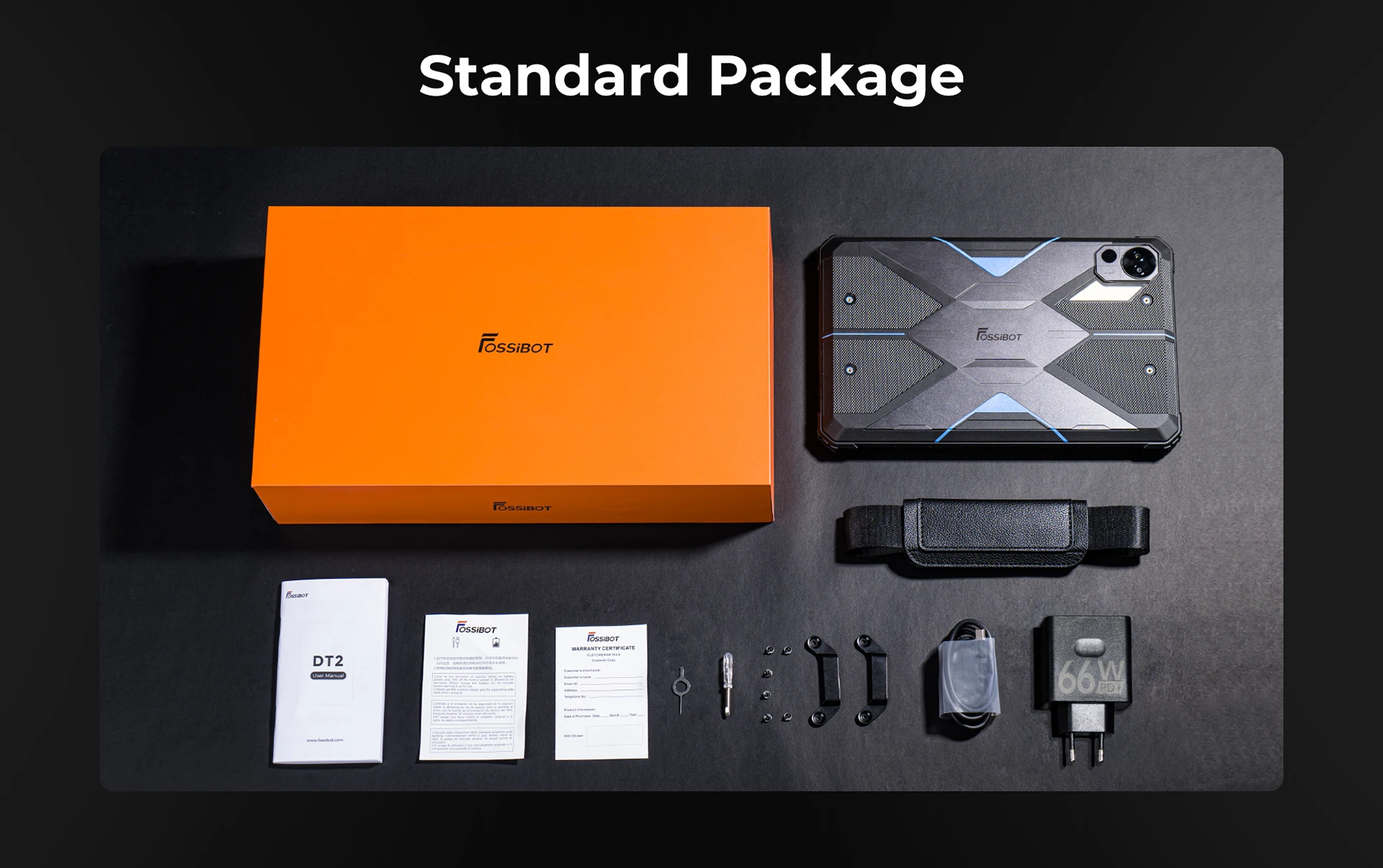 FOSSiBOT DT2 Rugged Tablet 20GB+256GB Helio G99 10.4 inch 2K Display 64MP PC Tablets 22000mAh 66W IP68 4G LTE Android 13 Pad