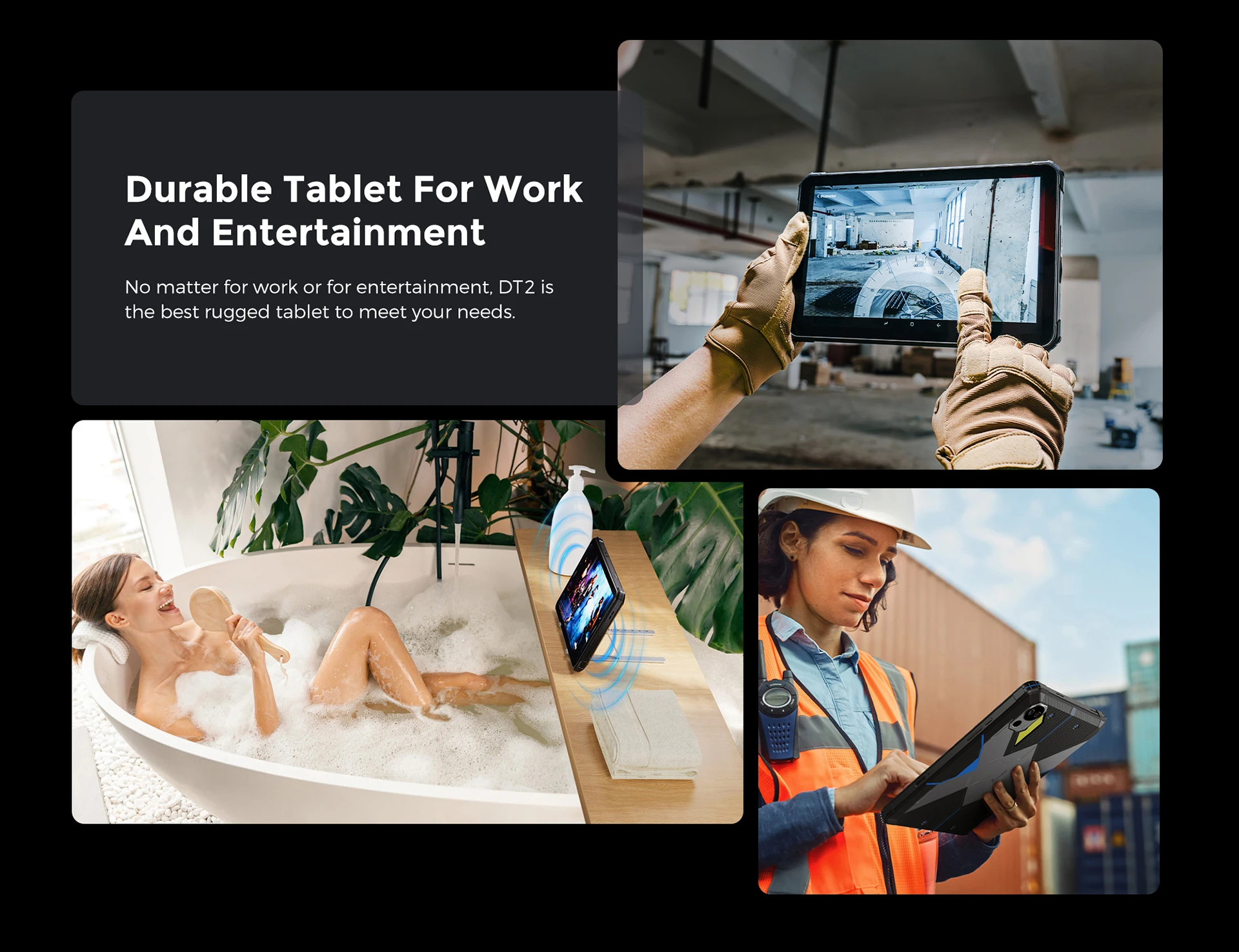 FOSSiBOT DT2 Rugged Tablet 20GB+256GB Helio G99 10.4 inch 2K Display 64MP PC Tablets 22000mAh 66W IP68 4G LTE Android 13 Pad