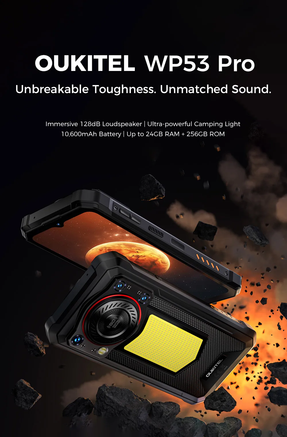 【NEW】OUKITEL WP53 PRO Rugged Phone, 24GB+256GB 11000mAh Android 15 6.52" NFC 50MP Cell Phone