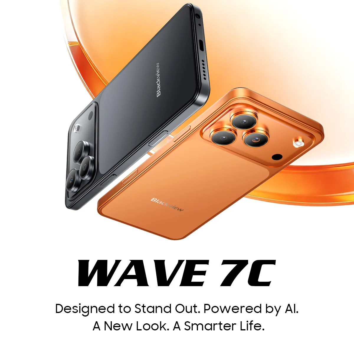 Blackview WAVE 7C Smartphone 16(4+12)GB+64GB 6.56-inch HD+5000mAh Android 16 Doke AI 2.0 1080P Video (Free TPU Protective Case)