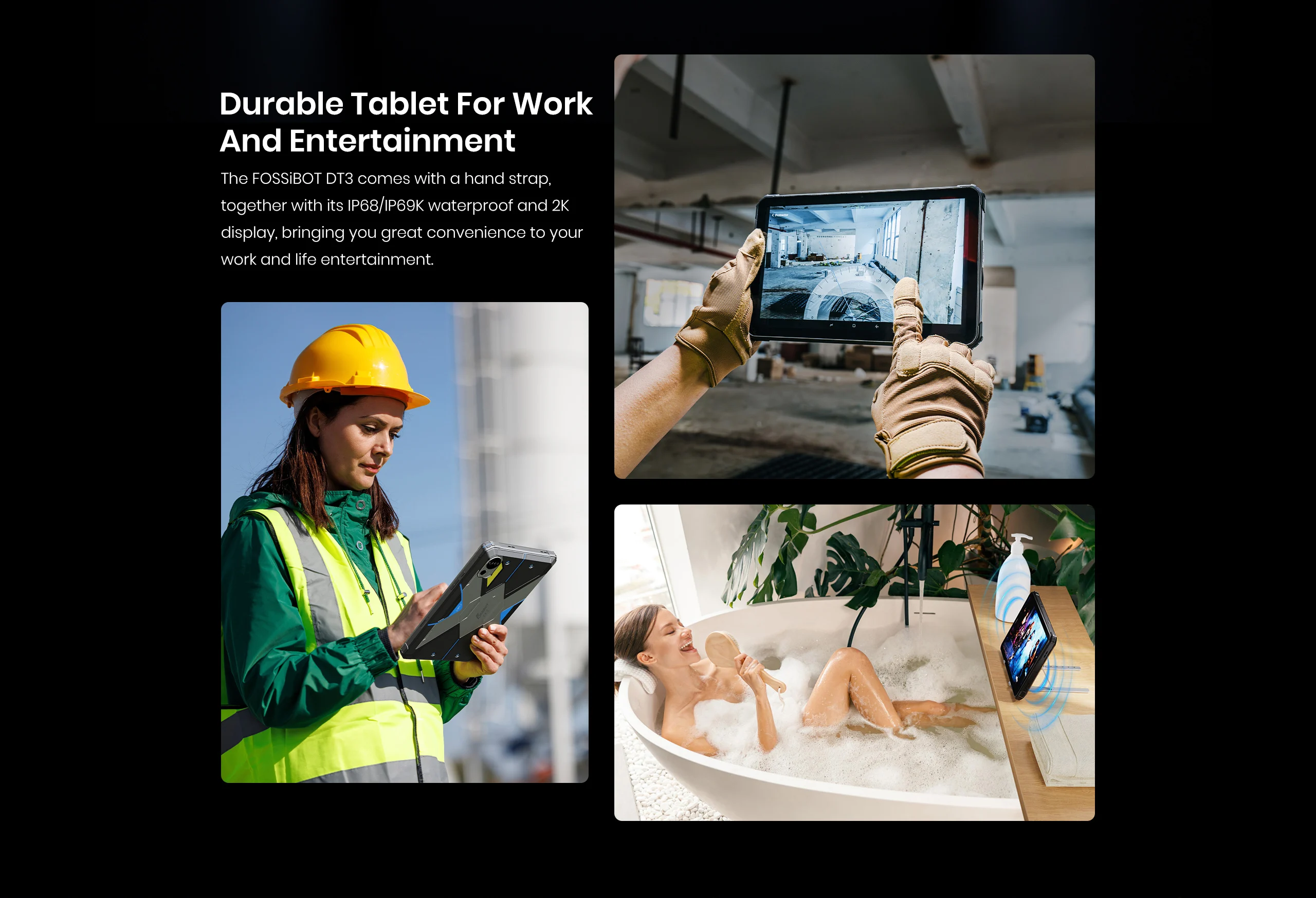 FOSSiBOT DT3 Rugged Tablet 10.4-Inch 12GB+256GB Dimensity 7300 5G 64MP 21560mAh Battery 66W Charging NFC WIFI6 Android 15