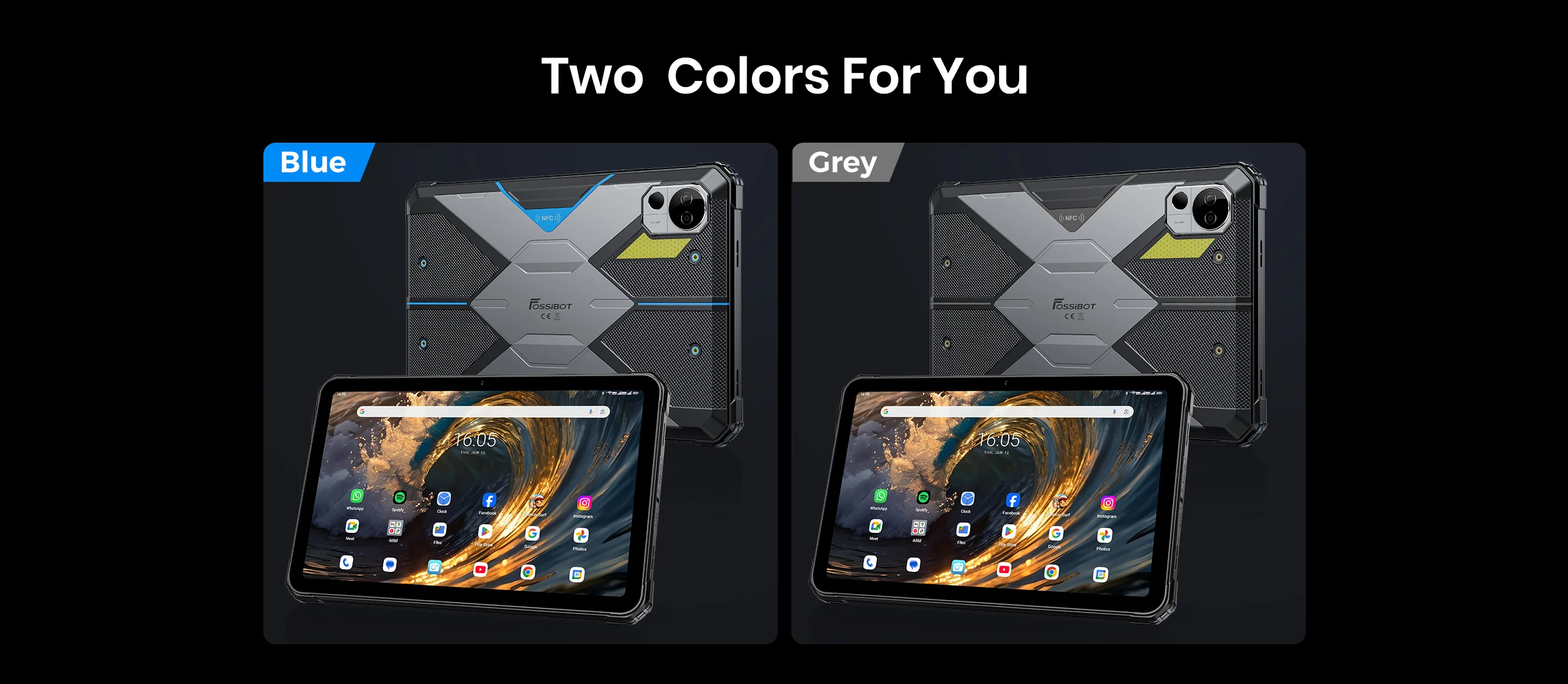 FOSSiBOT DT3 Rugged Tablet 10.4-Inch 12GB+256GB Dimensity 7300 5G 64MP 21560mAh Battery 66W Charging NFC WIFI6 Android 15