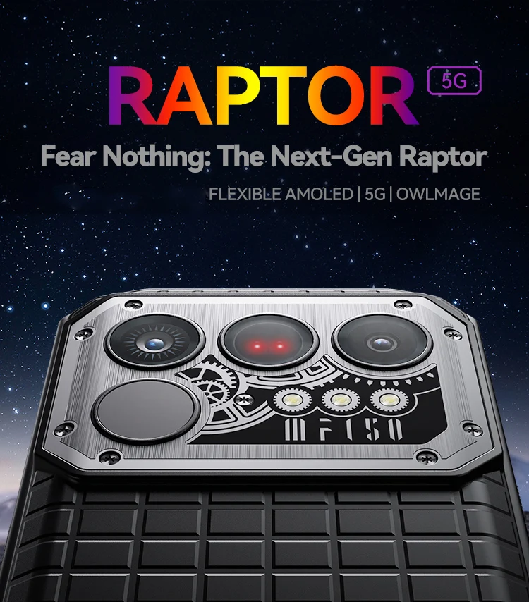 IIIF150 Raptor 5G Rugged Phone 6.78inch 120Hz AMOLED Display 10000mAh 65W 16GB+512GB 50MP Camera NFC Android 14 Smartphone