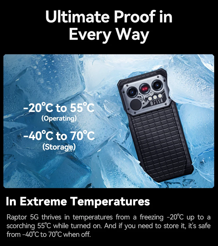 IIIF150 Raptor 5G Rugged Phone 6.78inch 120Hz AMOLED Display 10000mAh 65W 16GB+512GB 50MP Camera NFC Android 14 Smartphone