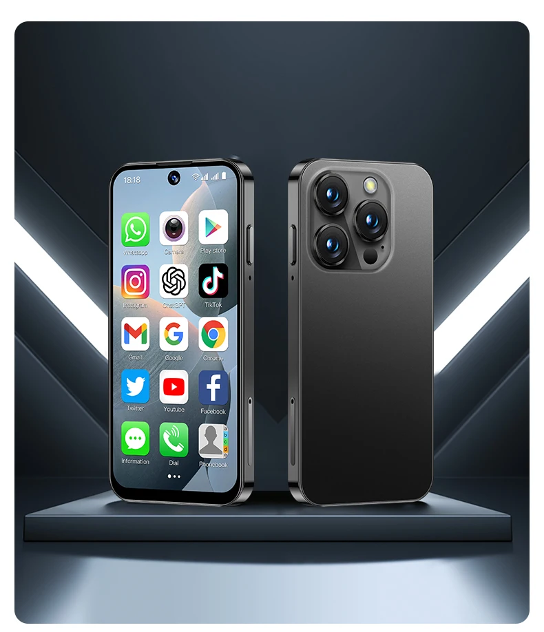 SOYES XS19 Mini Smartphone 3.88in 2GB RAM 16GB ROM Android10.0 Dual SIM Standby 3G Network Social Media App Wifi Small Phone