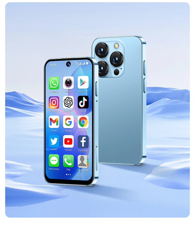 SOYES XS19 Mini Smartphone 3.88in 2GB RAM 16GB ROM Android10.0 Dual SIM Standby 3G Network Social Media App Wifi Small Phone