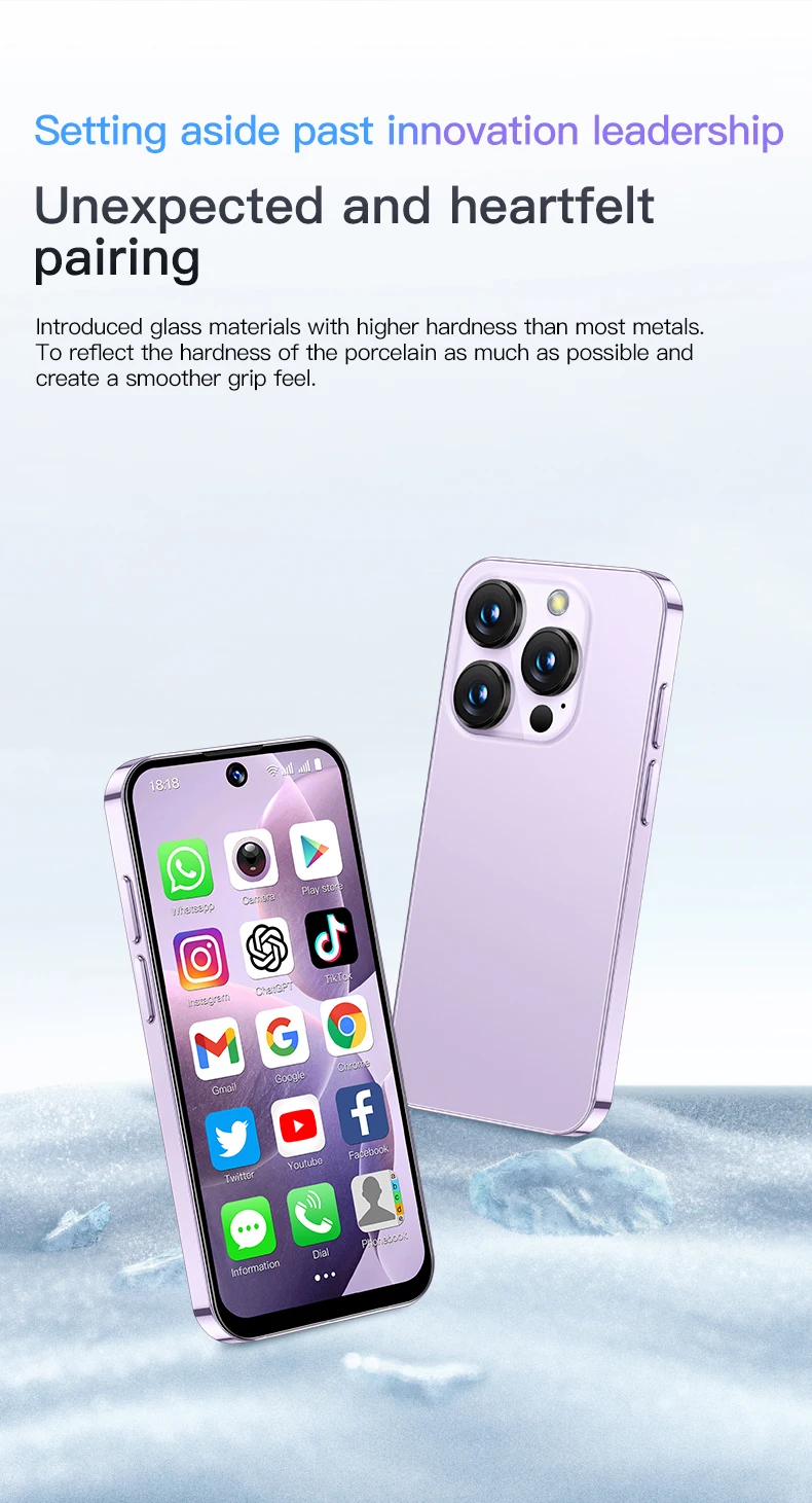 SOYES XS19 Mini Smartphone 3.88in 2GB RAM 16GB ROM Android10.0 Dual SIM Standby 3G Network Social Media App Wifi Small Phone