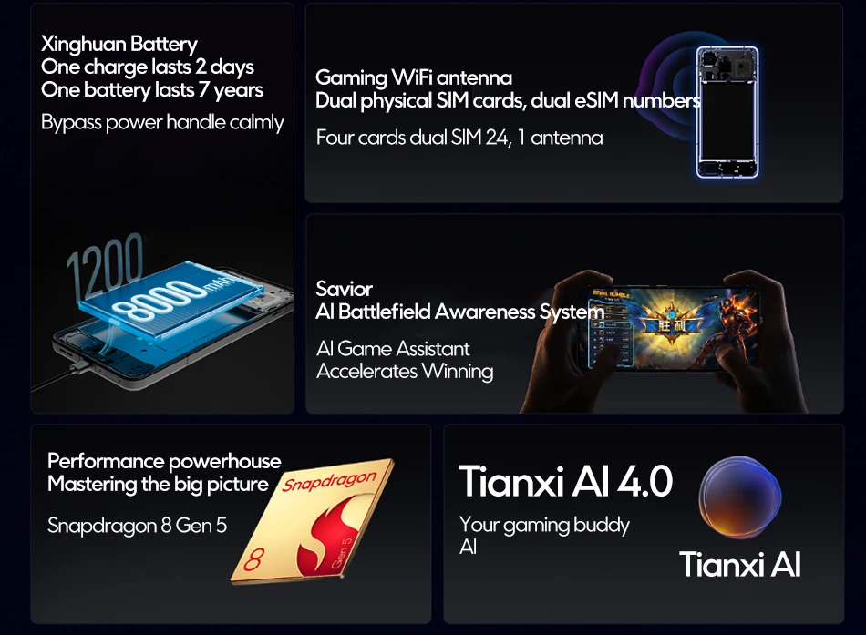Lenovo Legion Y70 2026 Gaming Smartphone CN Version Snapdragon 8 Gen 5 CPU 6.82 Inch 144Hz Display 8000mAh 90W Cellphone