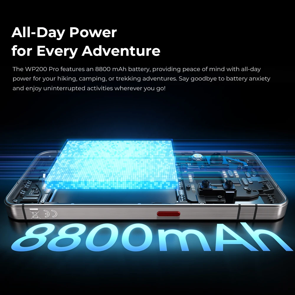 Oukitel WP200 Pro 24GB+1TB 5G Rugged Phone 6.7'' Android 15.0 MTK Dimensity 8200 108MP 8800mAh NFC Detachable Earphone Watch