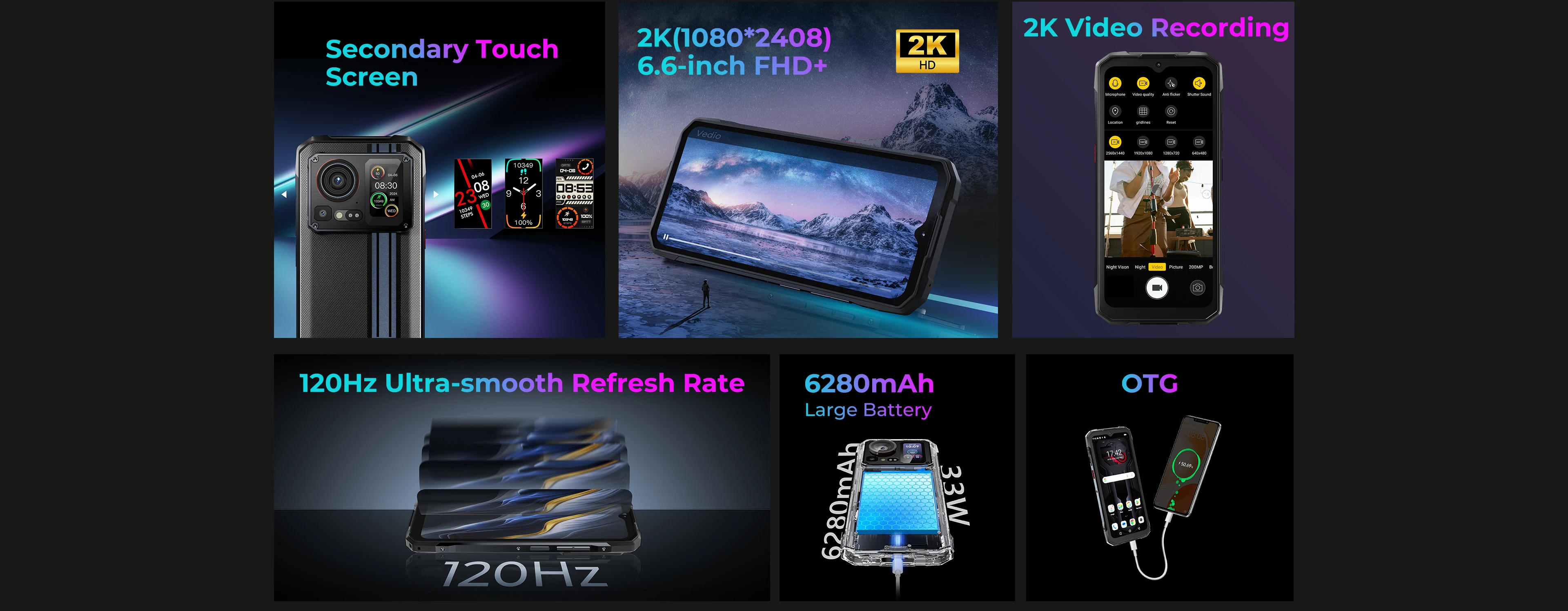 HOTWAV Cyber 15 Rugged 24GB 256GB 200MP PixSmart G99 6.6FHD+ 120Hz 6280mAh Ultra-thin NFC Global Version