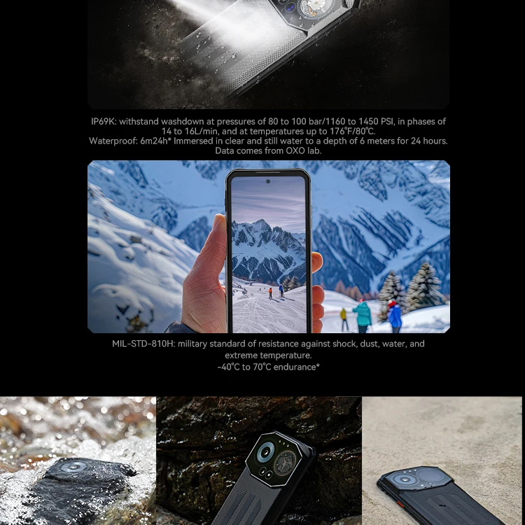 IIIF150 B3C Rugged Phone 16GB RAM 256GB ROM Dual Screen 50MP Camera 10800mAh Android 14 Ultra-Thin Smartphone Global Version