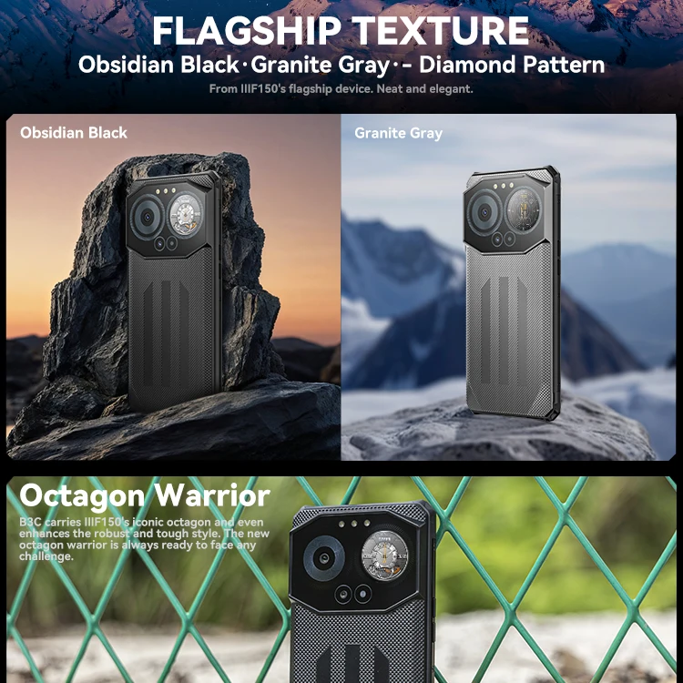 IIIF150 B3C Rugged Phone 16GB RAM 256GB ROM Dual Screen 50MP Camera 10800mAh Android 14 Ultra-Thin Smartphone Global Version
