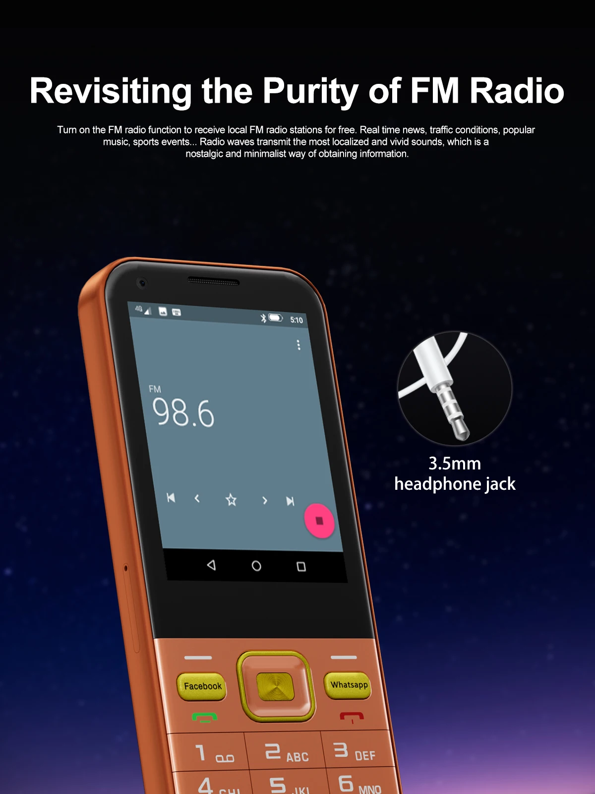 SERVO F8 Ultra 4G Smartphone Dual SIM Standby Android 8.1System 2GB+16GB Facebook Flashlight WiFi 2.8" Touch Screen Button Phone