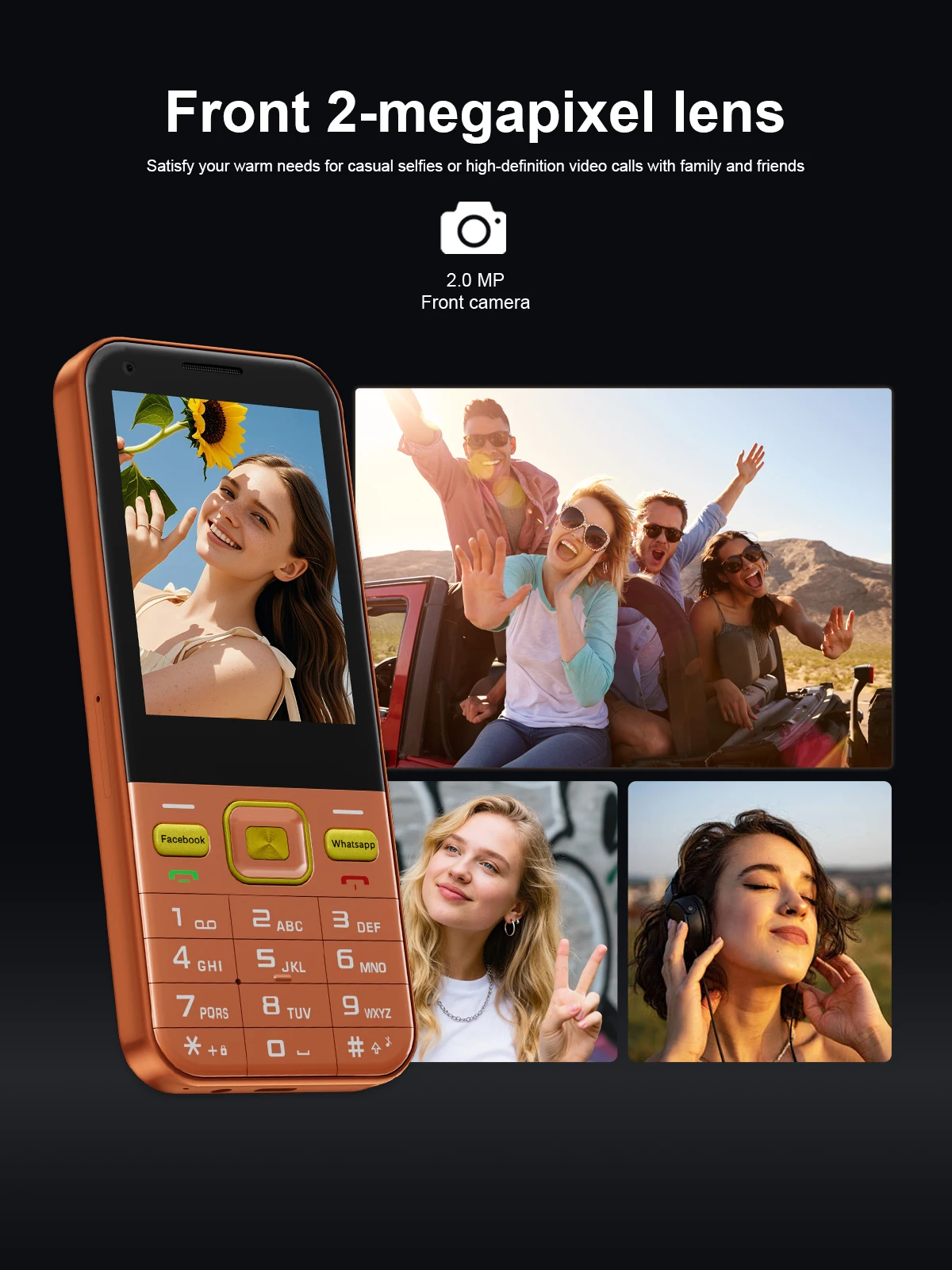 SERVO F8 Ultra 4G Smartphone Dual SIM Standby Android 8.1System 2GB+16GB Facebook Flashlight WiFi 2.8" Touch Screen Button Phone