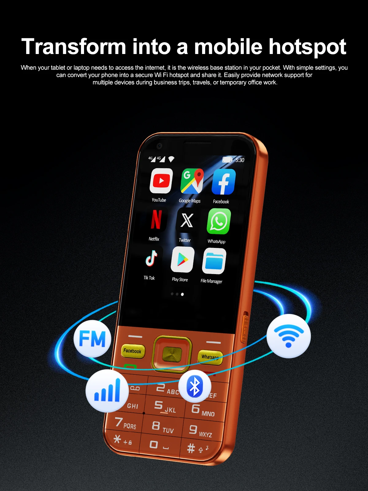 SERVO F8 Ultra 4G Smartphone Dual SIM Standby Android 8.1System 2GB+16GB Facebook Flashlight WiFi 2.8" Touch Screen Button Phone