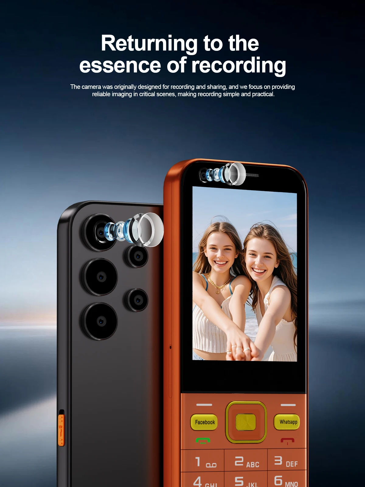 SERVO F8 Ultra 4G Smartphone Dual SIM Standby Android 8.1System 2GB+16GB Facebook Flashlight WiFi 2.8" Touch Screen Button Phone