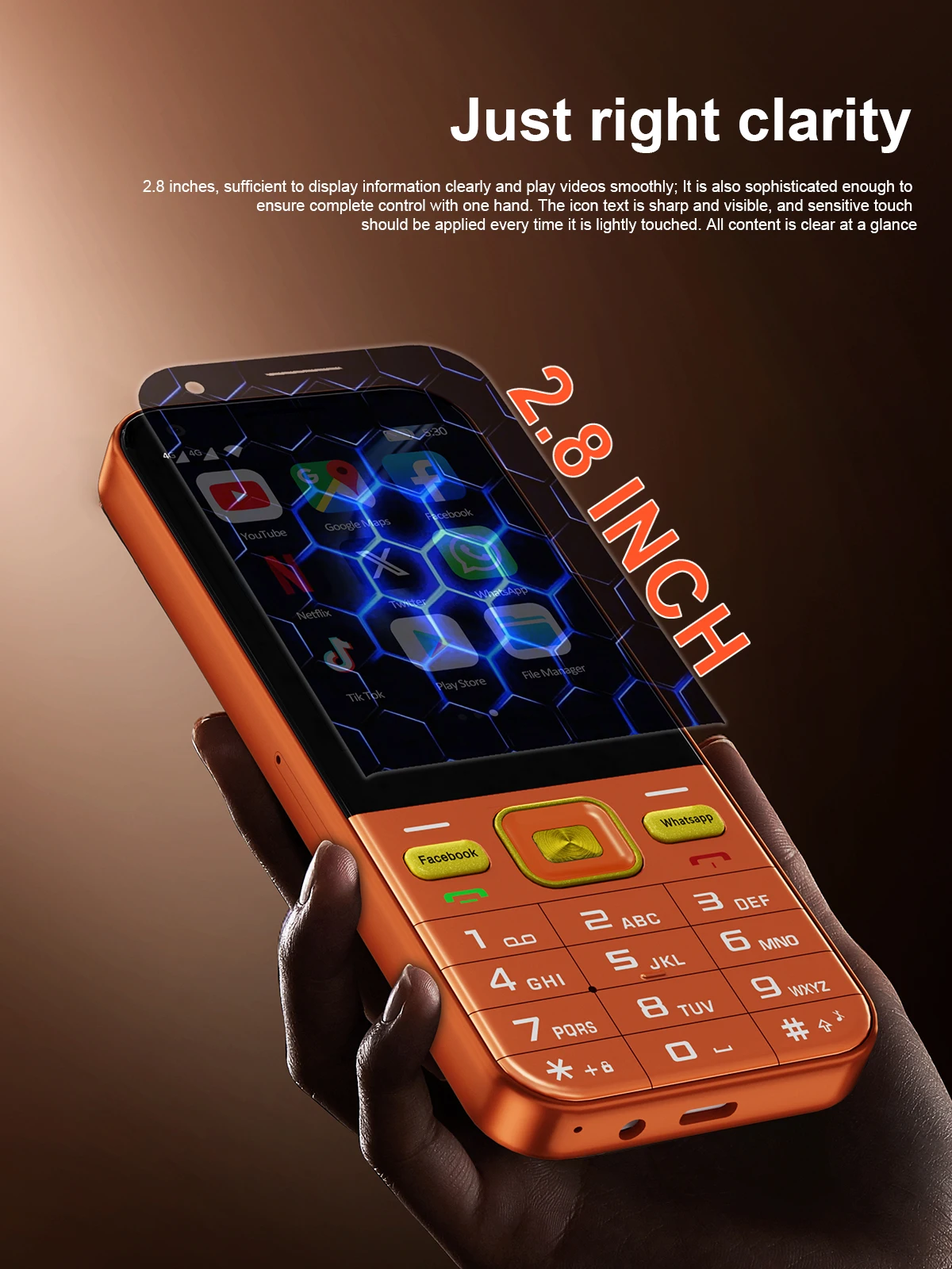 SERVO F8 Ultra 4G Smartphone Dual SIM Standby Android 8.1System 2GB+16GB Facebook Flashlight WiFi 2.8" Touch Screen Button Phone