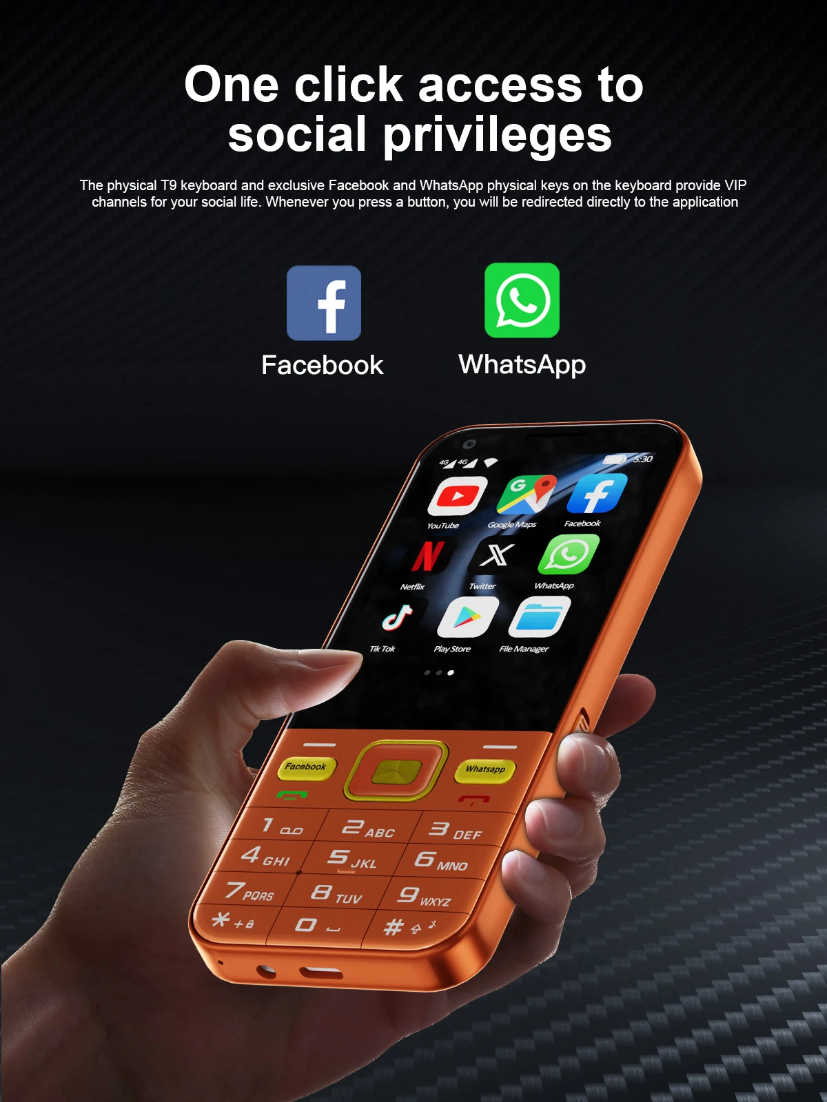 SERVO F8 Ultra 4G Smartphone Dual SIM Standby Android 8.1System 2GB+16GB Facebook Flashlight WiFi 2.8" Touch Screen Button Phone